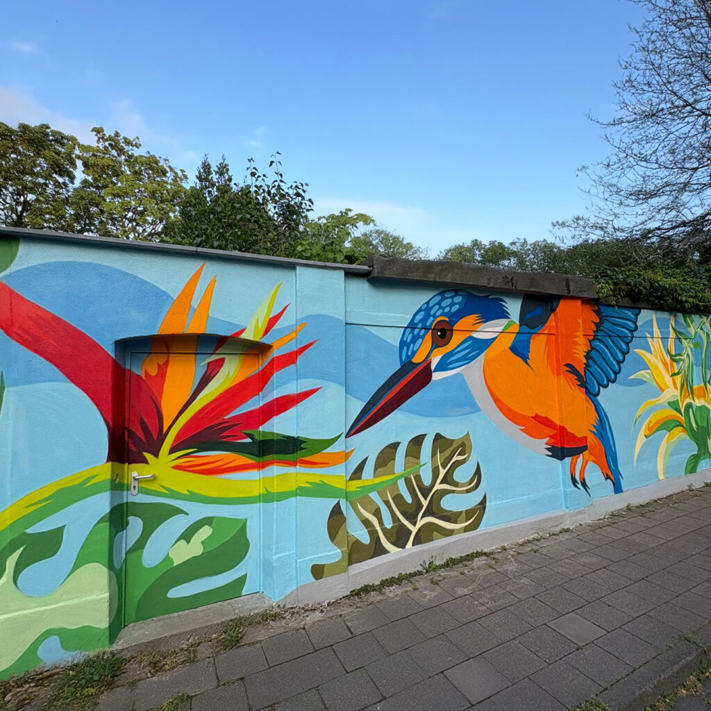 Graffiti Eisvogel in Aachen