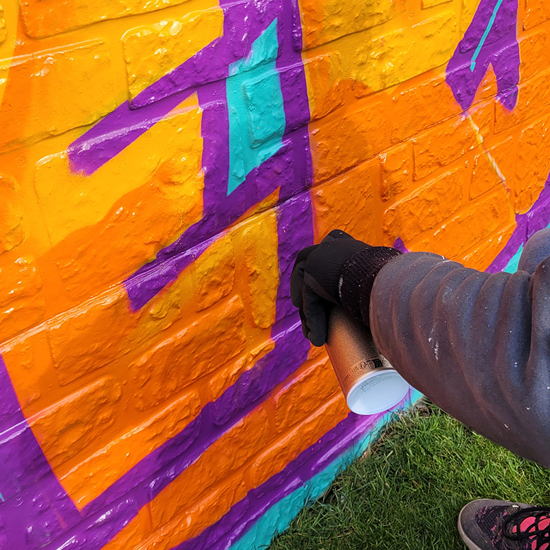 Graffiti Kontoren nachzeichnen